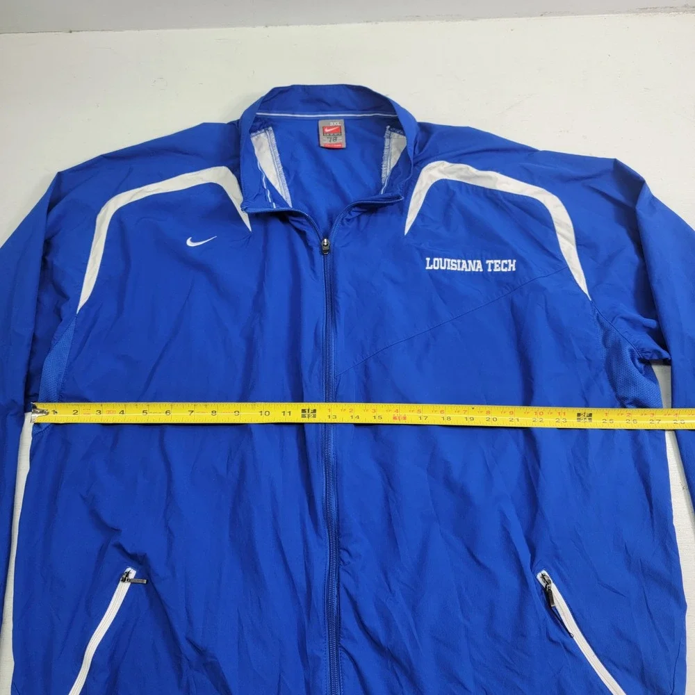 Louisiana Tech Blue Jacket Nike Team FIT Storm Windbreaker Zip NCAA Men's Sz 3XL